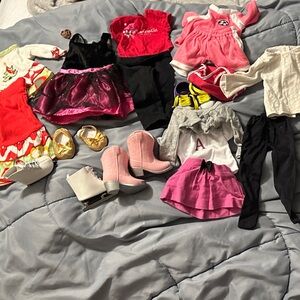 American Girl Doll clothes bundle - Pink, Red, Black, Gold